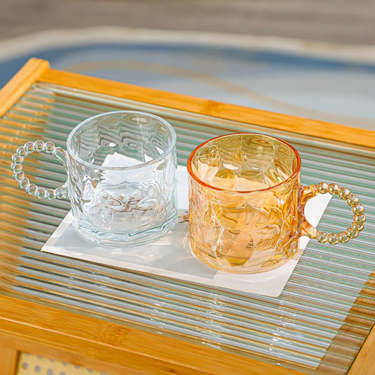 Tasse à café design moderne en verre transparent