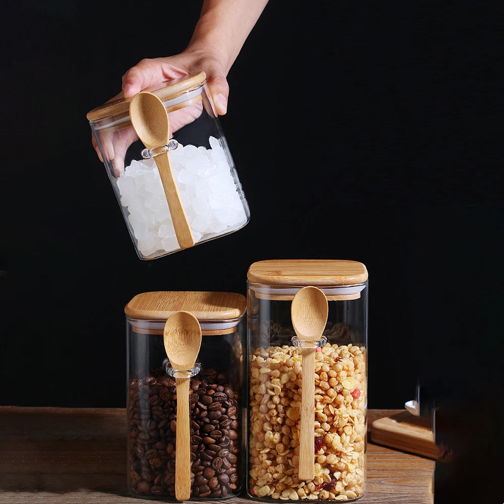 3 Pots Scellés avec Cuillère - 500 ml