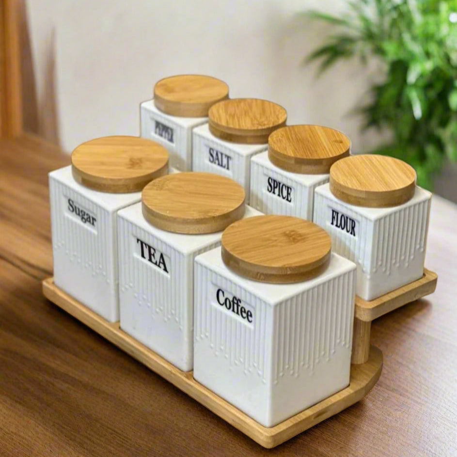ModerneMall-Ensemble de 7 Pots en Céramique