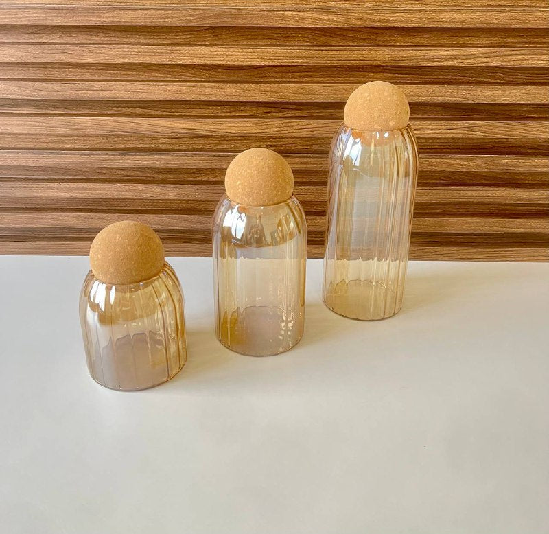 Boule en Verre FIG avec Couvercle â Stockage Alimentaire