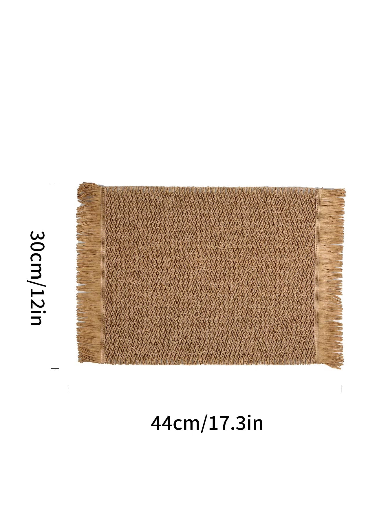 Napperons tressés en papier à franges – Lot de 6 pièces 🧺✨