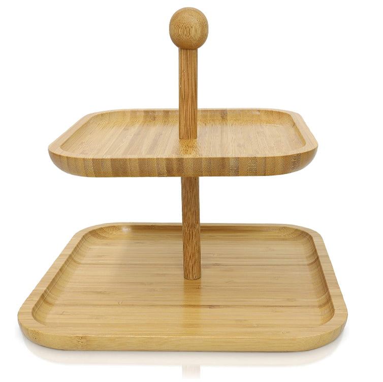présentoir à gâteau en bambou