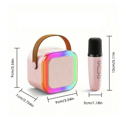 Mini-haut-parleur Portable Karaoké + 2 Microphones