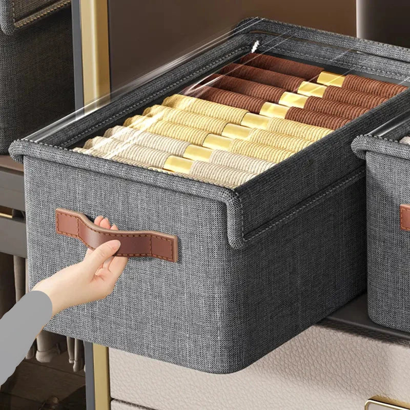 5 Boîte 🧺 de Rangement Vêtements avec Couvercle – Gain de Place🧥