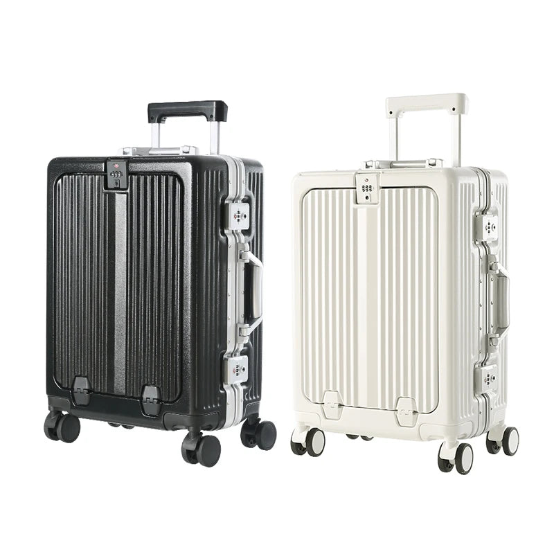 Valise Rigide Intégrale en Aluminium – Élégance, Sécurité et Résistance