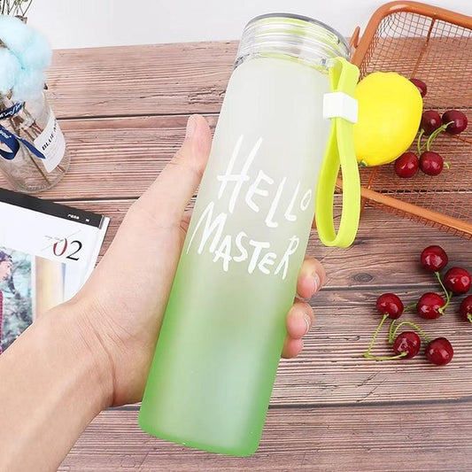 Bouteille d'eau en verre Hello Master avec couvercle sans Bpa, gourde pour sport, 480ml