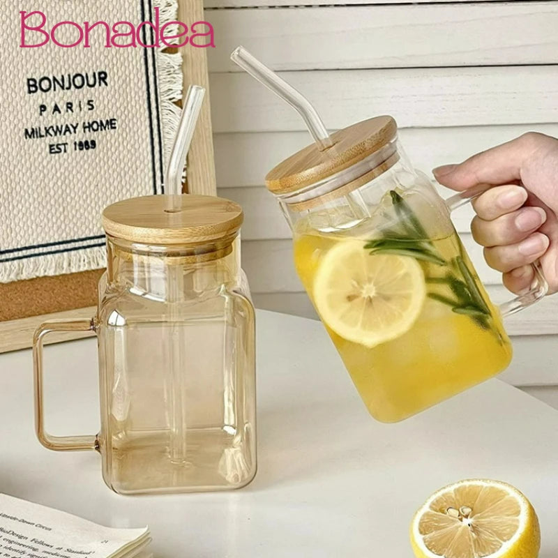 Tasse à Café Créative avec Paille et Couvercle