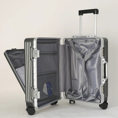 Valise Rigide Intégrale en Aluminium – Élégance, Sécurité et Résistance