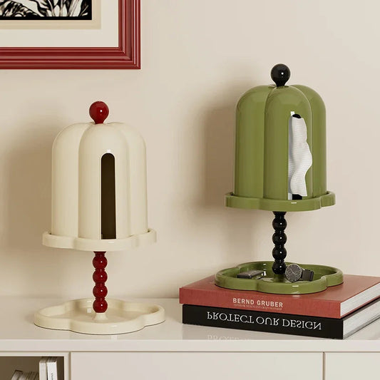 Boîte à Mouchoirs Rétro Française | Design Café Chic | Organisateur Papier de Luxe