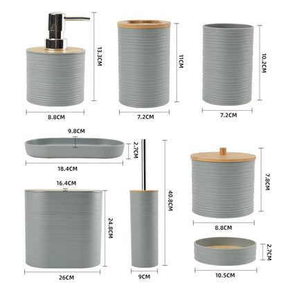 ModerneMall-Set Salle de Bain Bambou Luxe