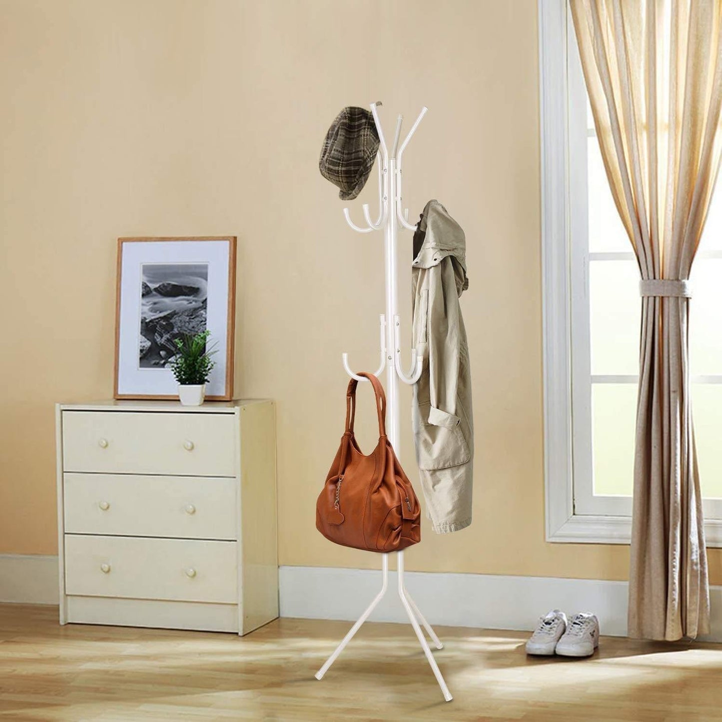 ModerneMall-Porte-Manteau sur Pied 8 Crochets