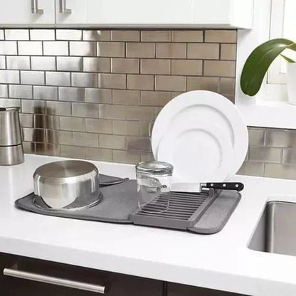 Tapis Porte-Vaisselle et Porte-Cuillère en Silicone