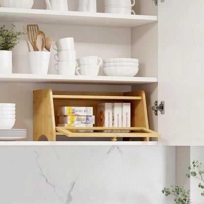 Boîte à Pain en Bambou – Design Moderne & Fenêtre Transparente