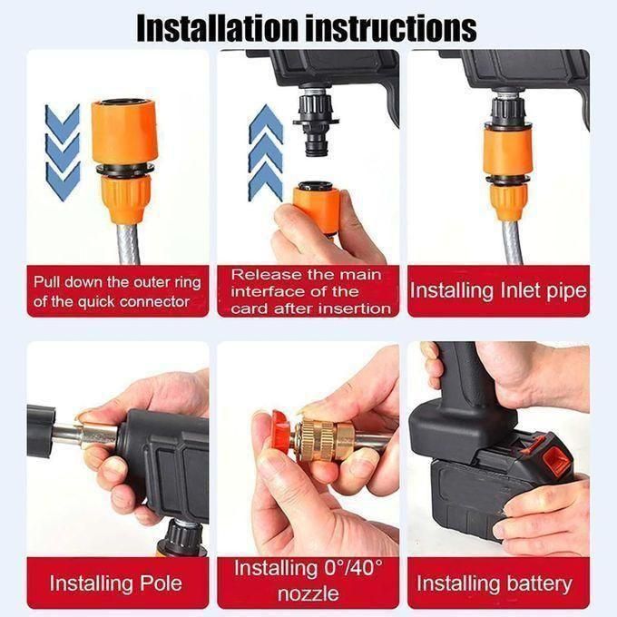 Pistolet à Eau Haute Pression Sans Fil 48V