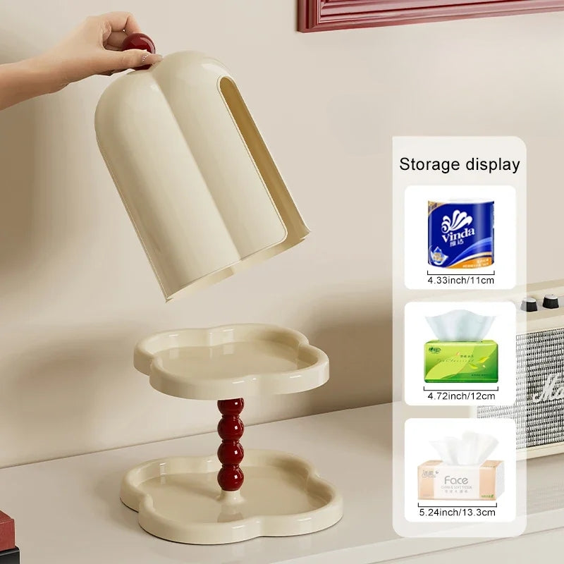 Boîte à Mouchoirs Rétro Française | Design Café Chic | Organisateur Papier de Luxe