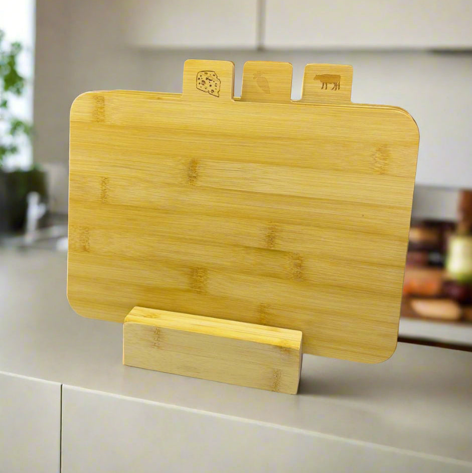 Ensemble de 3 Planches à Découper en Bambou Naturel