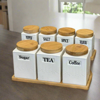 ModerneMall-Ensemble de 7 Pots en Céramique