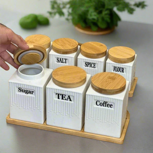 ModerneMall-Ensemble de 7 Pots en Céramique
