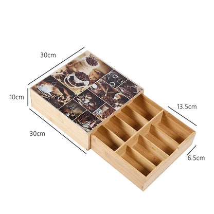 Organisateur de Sachets de Thé en Bambou