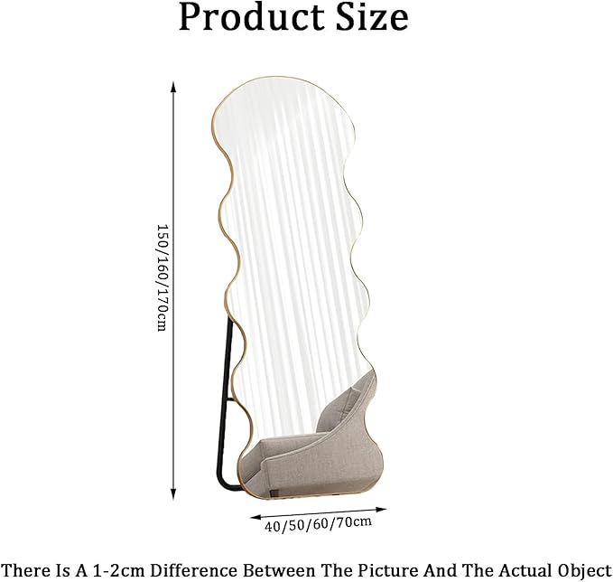 Miroir sur Pied Pleine Longueur 160 x 60 cm –160 x 50 cm – Style Coréen Moderne