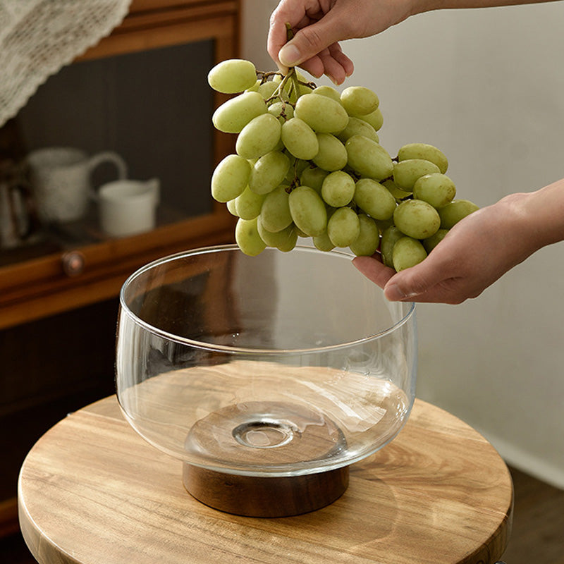 Bol de Service Élégant à Pied pour Fruits, Salades & Desserts