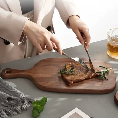 Bloc à Découper en Bois de Qualité – Hêtre & Noyer