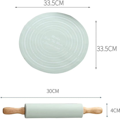 Tapis de Pâte avec Échelle 📏 – Ensemble 2 Pièces