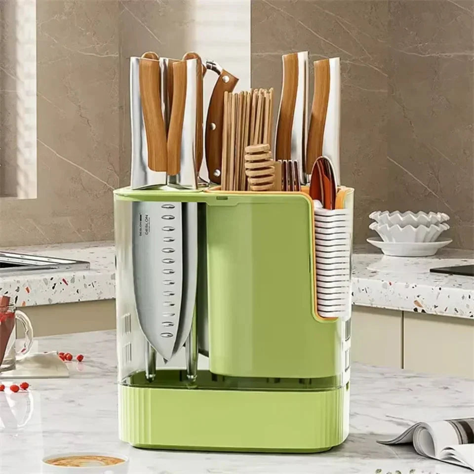 Porte-Couteau Rotatif Multifonctionnel Cuisine 🔪