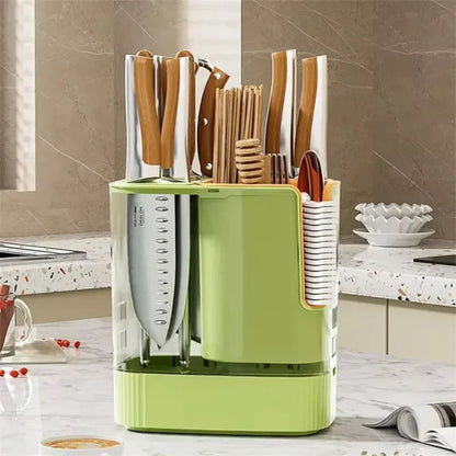 Porte-Couteau Rotatif Multifonctionnel Cuisine 🔪