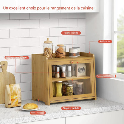 Panier de Fruits en Bois à 2 Niveaux