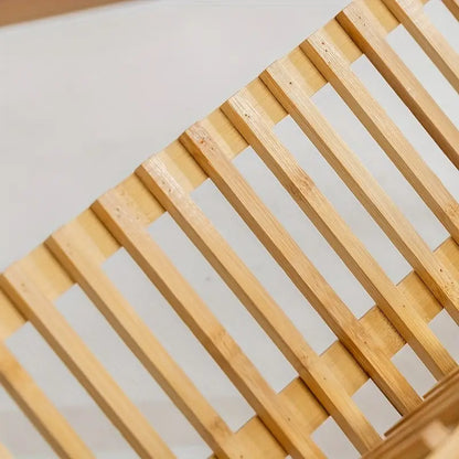 Égouttoir à vaisselle en bambou, porte-ustensiles pliable, égouttoir à vaisselle en bois