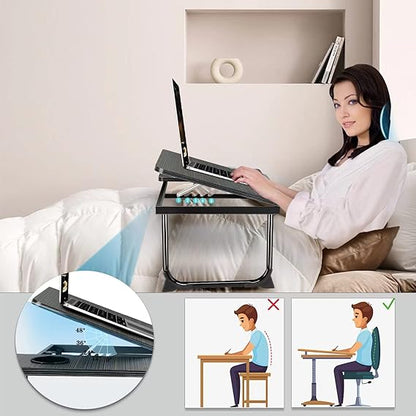 Bureau Portable pour Ordinateur - Table de Lit Ajustable et Multi-Usage