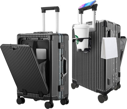 Valise cabine avec Porte-gobelet et Port USB