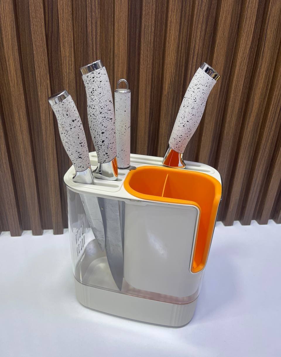 Porte-Couteau Rotatif Multifonctionnel Cuisine 🔪