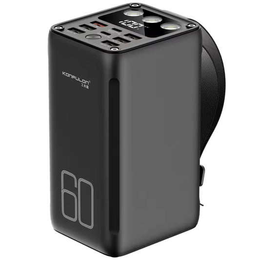 batterie externe 60000mAh, power bank haute capacité, charge rapide USB-C, batterie portable avec écran LCD, batterie de secours voyage, powerbank PD 3.0