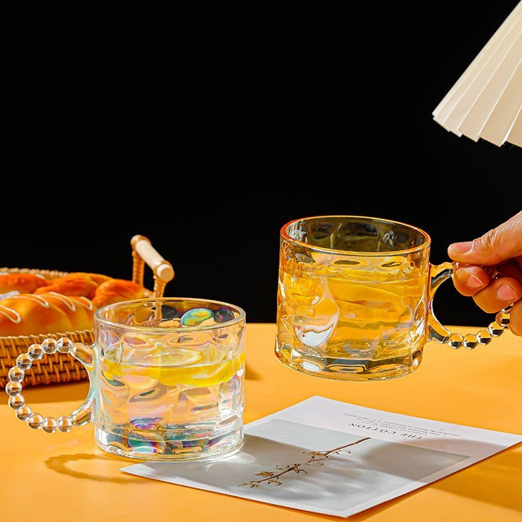 Tasse à café design moderne en verre transparent