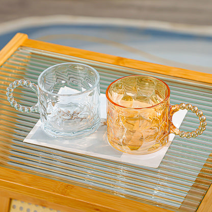 Tasse à café design moderne en verre transparent