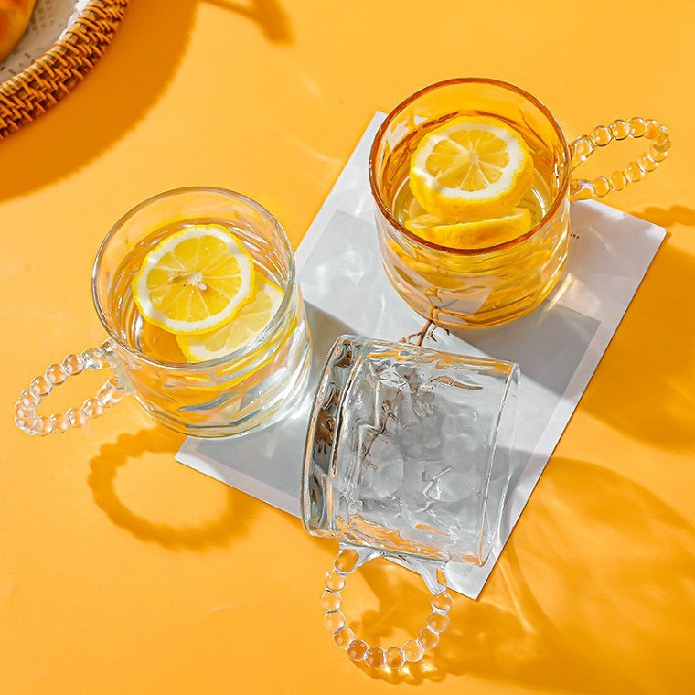 Tasse à café design moderne en verre transparent