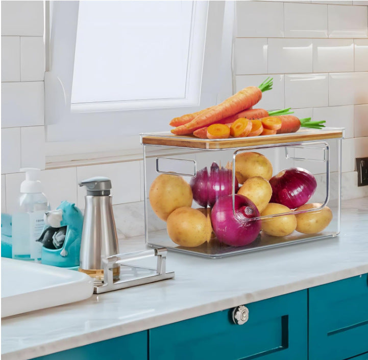 Panier Organisateur Empilable en Acrylique Transparent