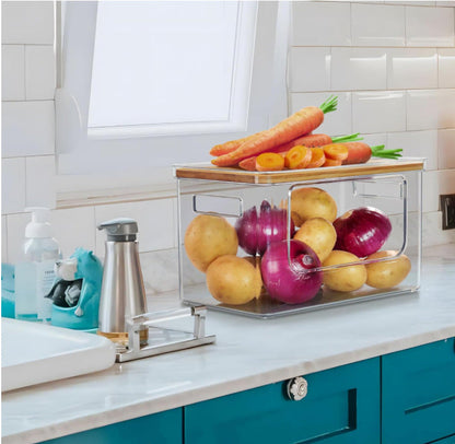 Panier Organisateur Empilable en Acrylique Transparent