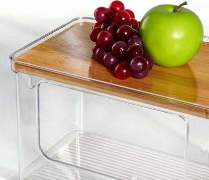 Panier Organisateur Empilable en Acrylique Transparent