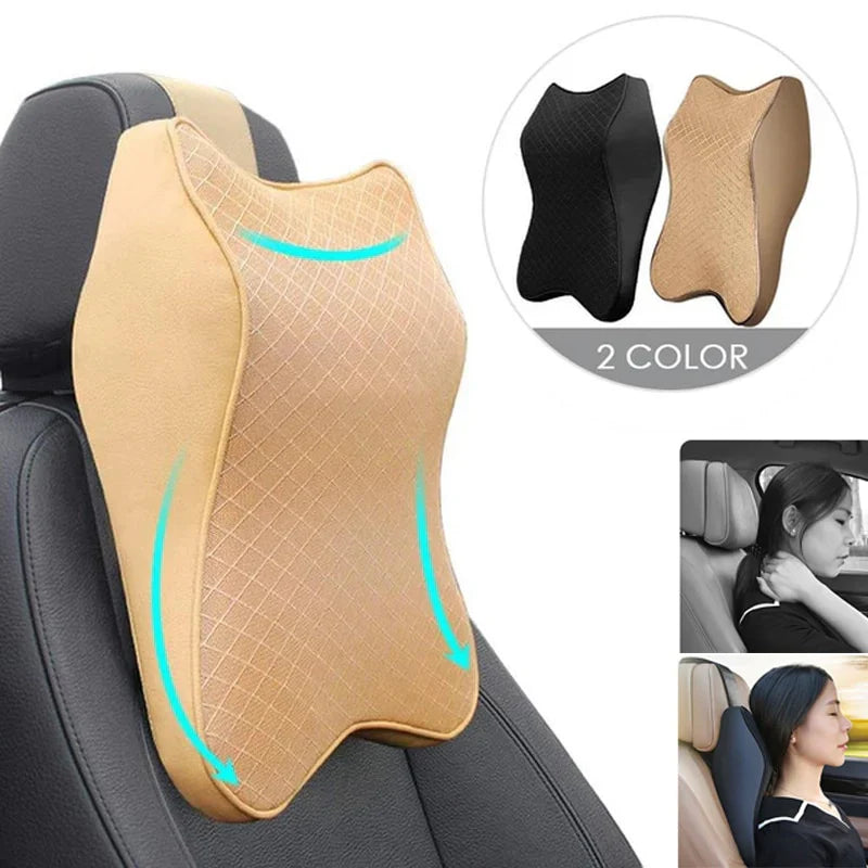 Ergonomique Appui-Tête pour Voiture - Mousse Mémoire Premium & Design Élégant Noir