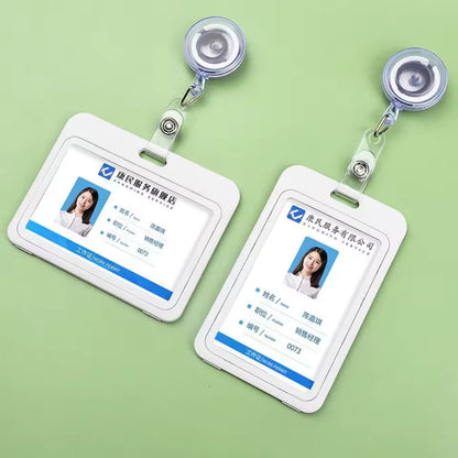 2 Couverture de Carte Rétractable en Plastique Multicolore – Badge d’Identification pour Employés & Étudiants