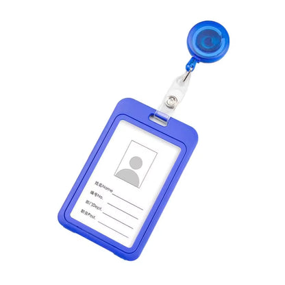 2 Couverture de Carte Rétractable en Plastique Multicolore – Badge d’Identification pour Employés & Étudiants
