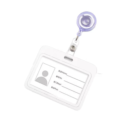2 Couverture de Carte Rétractable en Plastique Multicolore – Badge d’Identification pour Employés & Étudiants