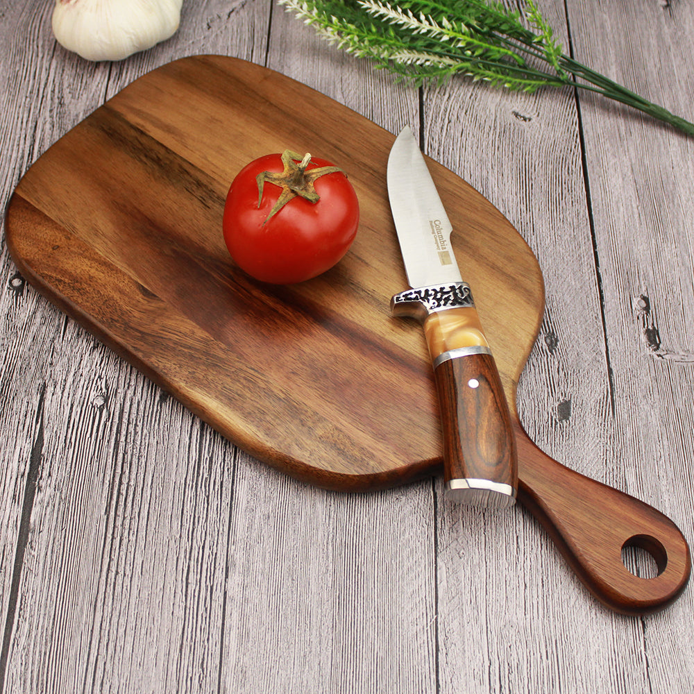 Bloc à Découper en Bois de Qualité – Hêtre & Noyer