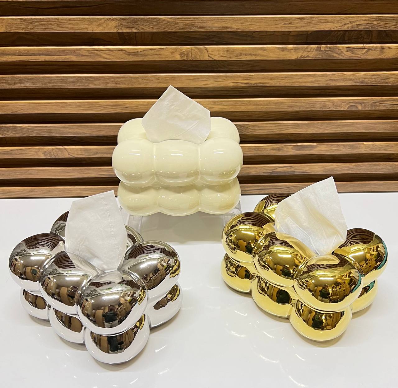 Boîte à Mouchoirs Moderne au Design Bubble – Chic et Contemporain