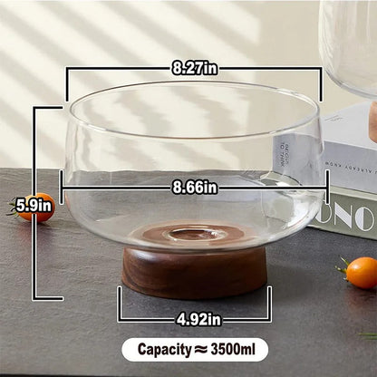 Bol de Service Élégant à Pied pour Fruits, Salades & Desserts