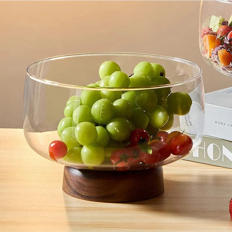 Bol de Service Élégant à Pied pour Fruits, Salades & Desserts