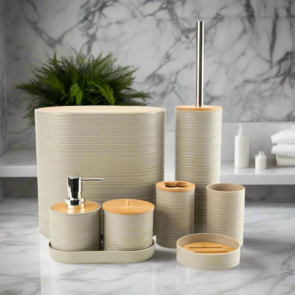 ModerneMall-Set Salle de Bain Bambou Luxe